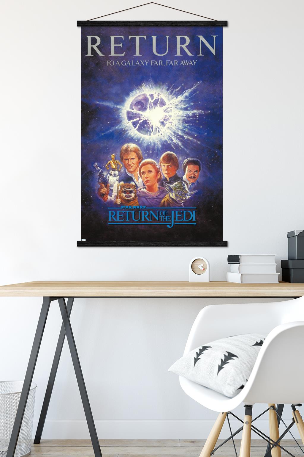 Star Wars: Return of the Jedi - Illustrated One Sheet Wall Poster with Magnetic Frame, 22.375" x 34"