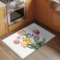 thumbnail image 2 of Colorful Tulips Floral Entryway Rug 2'x3'&nbsp; Non Slip Front Door Mats, Modern Art Watercolor Farmhouse Entrance Rugs Indoor Outdoor Carpet, Washable Floor Mats Small Area Rug for Bedroom Kitchen, 2 of 8