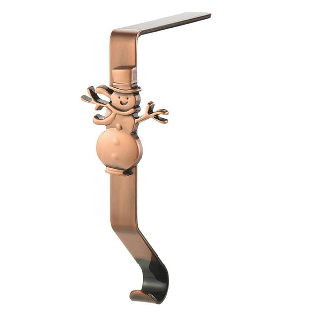 Soporte para medias navideñas para repisa de chimenea, soporte para medias navideñas de metal de bronce brillante para repisa de chimenea, decoraciones navideñas