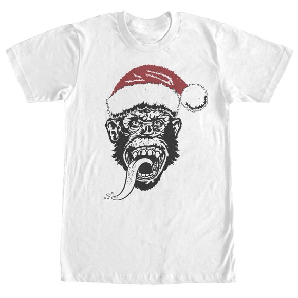 Gas Monkey Santa Monkey Christmas Red Had Men's T-Shirt Small