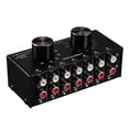 thumbnail image 2 of 6 Input 1 Output Switcher Audio Source Selection Switcher RCA Audio Input Signal Selector Switch with Volume Adjustment and Manual Switch, 2 of 7