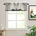thumbnail image 6 of Valances for Windows Abstract Bear Family Forest Trees Natural Scenery Silhouette Valance Rod Pocket Window Treatments Curtains for Kitchen Small Windows Living Room Bedroom Bathroom, 42"x12", 6 of 7