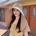thumbnail image 2 of LinYooLi Wide Brim Beach Hats Sun Hats for Women Bucket Hat Sun Protection Hat Visors Fishing Cap for Travel Beach Outdoor 2024, 2 of 3