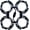 Black Hollow Ring - 4 Can, variant on Reusable Green Can Holder Carrier, Six Can, Pack of 20 - Snap Off Carrier For 12 oz & 16 oz Cans - Brewery Homebrewing Beverage Canning & Transport - 100% Recycled Plastic, USA Made - Bits N Things
