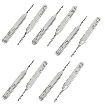 10-Piece Micro Mini Drill Bits Set (0.3-1.2mm) - Carbide PCB Drill Bits For Circuit Boards & Engraving
