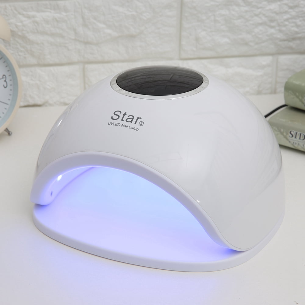 Nieyigj 72W LED UV Nail Dryer Lamp Smart Nail Phototherapy Gel Polish Curing Tools White Quick Dry Portable Manicure Pedicure Salon Equipment with Automatic Sensor and Adjustable Timer Settings