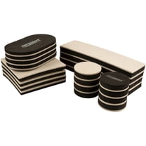 Magic Sliders 4-Pack Self-Adhesive Furniture Discs – 4x3" Pads, Protect Hardwood, Tile, Carpet, Glide Heavy Furniture Easily