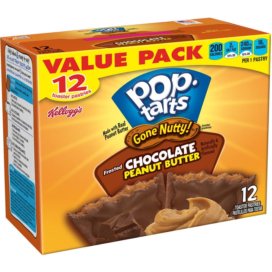 PopTarts Gone Nutty! Breakfast Toaster Pastries, Frosted Chocolate