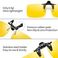 thumbnail image 4 of KANASTAL 2 Pack Flip up Sunglasses Polarized Women Clip on Night Driving Glasses Men UV400 Protection Anti Reflect Yellow & Black, 4 of 7