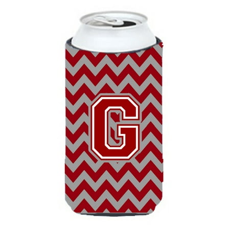 

Caroline s Treasures CJ1049-GTBC Letter G Chevron Maroon and White Tall Boy Hugger Tall Boy multicolor