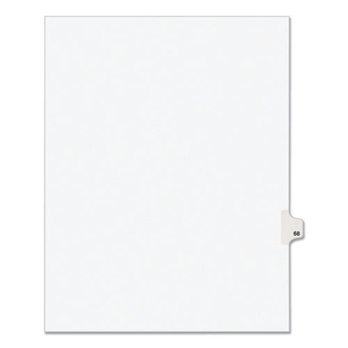 Preprinted Legal Exhibit Side Tab Index Dividers, Avery Style, 10-Tab, 68, 11 X 8.5, White, 25/pack, (1068) | Bundle of 2 Packs
