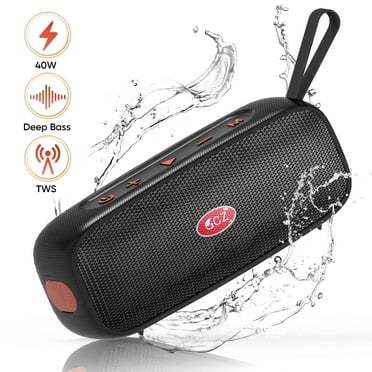 40W Portable Wireless Bluetooth Speaker, IPX7 Outdoor Loud Sound Speaker Deep Bass, Professional True Wireless Stereo Pairing for Home/Outdoor/Party/Beach/Back to School/Birthday Gift(Black)