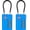 Blue, variant on TSA Approved Luggage Travel Locks with Open Alert , 4 Digit Combination Resettable Code Zinc Alloy Lock for Suitcase, Backpack, Bag, Toolbox, Locker (2 Pack, Rose Red)