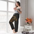thumbnail image 6 of Picia Golden Dragon Tattoo Art Womens Soft Woven Cotton Elastic Waistband Sleep Pajama Pant Lounge Sleep Pant With Pockets And Drawstring-Small, 6 of 9