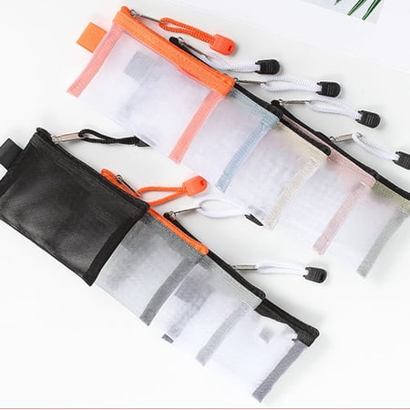 Mini Transparent Nylon Mesh Card Bag Credit Card Organizer Portable Coin Purse