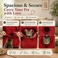 thumbnail image 5 of Carsablanco Pet Pouch Hoodie with Zippered Chest Carrier Pocket, Unisex Relaxed Fit Sweatshirt for Small Pets, 5 of 7