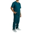 thumbnail image 4 of Medgear Scrubs Set - Unisex, Cargo Pants, V-Neck Top, Short Sleeve, Relaxed Fit, 4 of 6