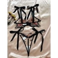 thumbnail image 2 of Conjunto de lencería con bordado de mariposas, sujetador de malla sin forro y tanga de tiras, lencería y ropa interior sexy para mujer, 2 of 5