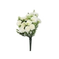 thumbnail image 2 of Ramo de flores artificiales para decoración del hogar, arreglos florales falsos en rojo, blanco, amarillo, naranja, rosa, 32 cm, ligeros, sin mantenimiento., 2 of 6