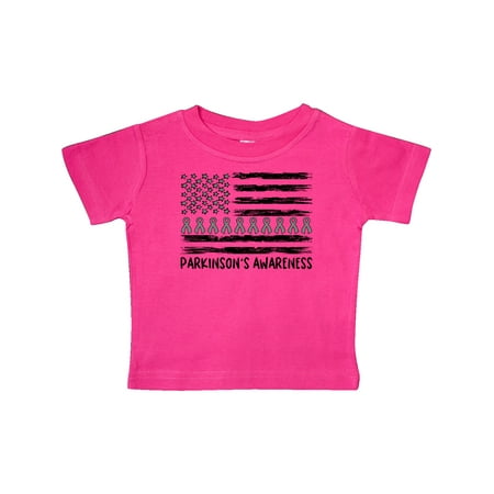 

Inktastic Parkinson s Awareness Gray Ribbons and Flag Gift Baby Boy or Baby Girl T-Shirt