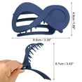 thumbnail image 2 of Unique Bargains 2pcs Plastic Hair Claws Hair Clips Hair Barrettes for Women Matte 3.39''x1.89''x0.91'' Deep Blue, 2 of 7