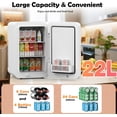 thumbnail image 3 of Advwin 22L Mini Fridge for Bedroom, Small Skincare Refrigerator Cooler for Drinks, Dorm, Office, White, 3 of 9