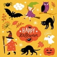 thumbnail image 3 of Ambesonne Halloween Duvet Cover Sets, Bat Spider Witch Ghost, 2-King, Pale Orange Multicolor, 3 of 7