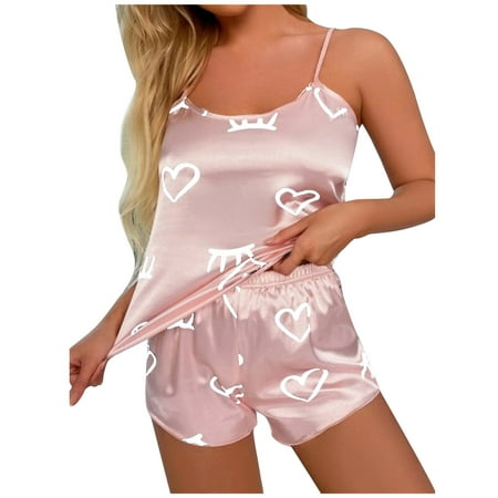 

FRSASU Underwear Clearance Women Lingerie Printed Temptation Babydoll Underwear Cami Underpants Shorts Sleepwear Briefs Suit Pink XXL(XXL)