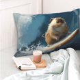 thumbnail image 4 of Kdxio Cotton Pillow Cases 14"x20" Pillowcases,Soft and Breathable Bedroom Pillow Cases-Surfing Guinea Pig-No Pillow Core, 4 of 5