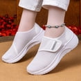 thumbnail image 7 of BRGZLK Women's Walking Shoes 2026 Versatile Mesh Breathable Adjustable Wide Width Flats Summer Trendy Soft Sole Comfortable Easy On Off Women Sneakers White 8.5, 7 of 7