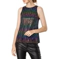 thumbnail image 3 of MODA NOVA Junior's Metallic Shiny Tank Top Party Club A-Line Shimmer Camisole Blacks XL, 3 of 6