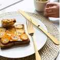 thumbnail image 2 of Gold Silverware Set, Vesteel 20 Piece Stainless Steel Flatware Cutlery Set for 4, Mirror Finish & Dishwasher Safe, 2 of 7