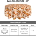 thumbnail image 2 of Verolix Thanksgiving Round Tablecloth 60 Inch, Pumpkin Autumn Polyester Table Cover for Dining Table Decor, 2 of 6