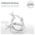 thumbnail image 4 of Kezef Lightweight Hoop Earrings, 925 Sterling Silver, 12mm Diameter, 4 of 7