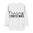 thumbnail image 2 of Sweatshirts for Women Crewneck Long Sleeve Loose Fit Tops Color Block Ribbed Trim Fashion 2025 White S, 2 of 6
