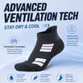 thumbnail image 5 of Mqamex No Show Socks for Men, Moisture Wicking Athletic Socks with Arch Support, 6 Pairs Sizes 6-13, 5 of 7