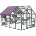 thumbnail image 1 of PawHut Catio Outdoor Cat Enclosure with Weatherproof Canopy, Bridges, Grey, 1 of 10