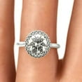 thumbnail image 4 of Genuine Moissanite Engagement Ring in 18k White Gold Plated / Certified 2.00 Ct Moissanite Ring / Solitaire Moissanite Ring / Gold Promise Ring, 4 of 4