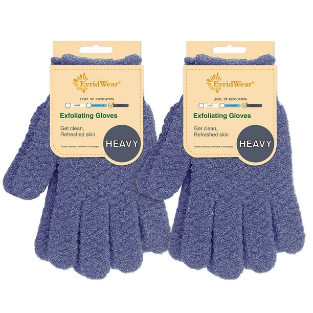 Guantes de baño exfoliantes Evridwear para ducha, spa, masaje