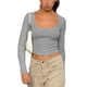 thumbnail image 2 of Camisa ajustada de manga larga NikouMX Cuello redondo mujer S M L, 2 of 8