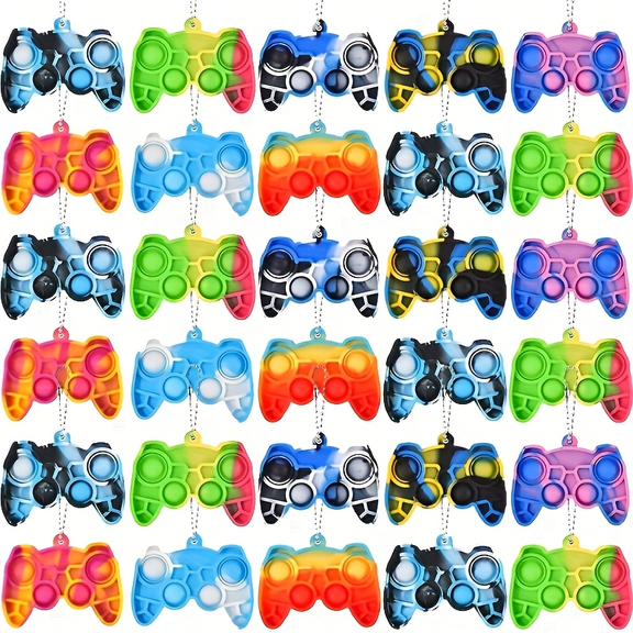 20PCS Colorful Game Controller Keychain, Funny Controller Keychain, for Classroom Prizes, School Gift Exchanges