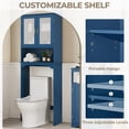 thumbnail image 6 of Yaheetech Free-Standing over-the-Toilet Storage Cabinet Shelf for Bathroom, Navy Blue, 6 of 7