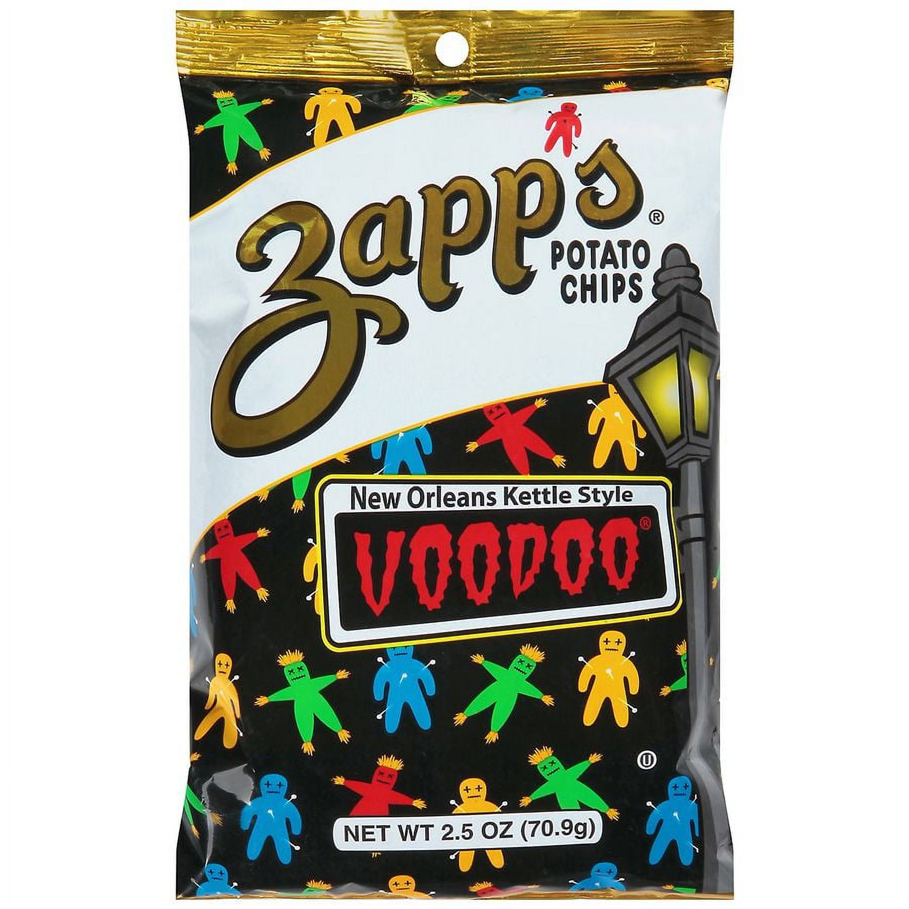 Zapp's New Orleans Kettle Style Potato Chips Voodoo 2.6oz Bag (10