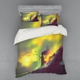 thumbnail image 2 of Ambesonne Fantasy Bedding Set 3 Pcs, House in Magic Warm Toned, Twin, Yellow Green, 2 of 3