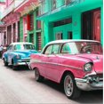 thumbnail image 2 of Art.com Cuba Fuerte Collection SQ - Old Cars Chevrolet Pink and Blue Stretched Canvas Print Wall Art by Philippe Hugonnard, 24" x 24", 2 of 4