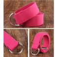 thumbnail image 3 of Qarigey Reemplazo de cinturón de cintura de Metal de lona que no se desvanece exquisito fácil de combinar antioxidante doble anillo ajustable Jeans Cinturones Rosa roja, 3 of 6