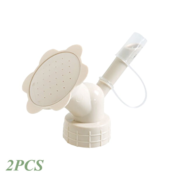 Xihbxyly Boquilla Rociadora de Plástico (2 Unidades), Función 2 En 1, Control de Riego Preciso, Compatible con La Mayoría de Las Botellas de Bebidas, Ideal para Flores y Plantas, Uso Doméstico, Beige