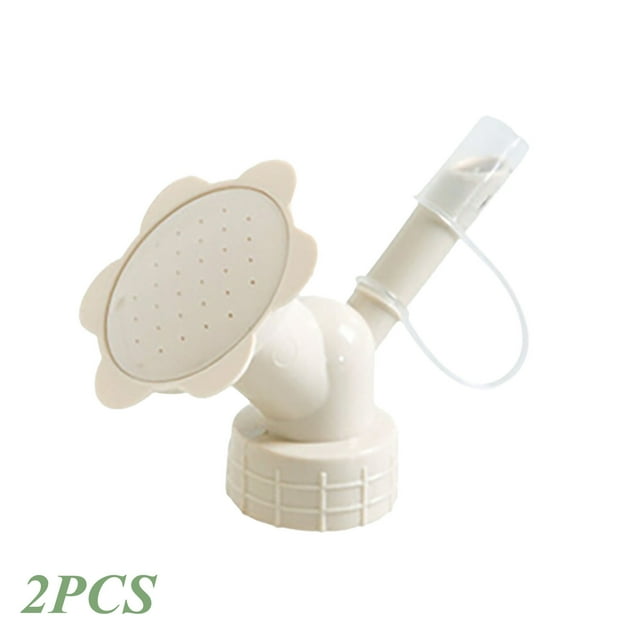 Xihbxyly Boquilla Rociadora de Plástico (2 Unidades), Función 2 En 1, Control de Riego Preciso, Compatible con La Mayoría de Las Botellas de Bebidas, Ideal para Flores y Plantas, Uso Doméstico, Beige