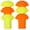 Safety Green + Safety Orange 6 Pack, variant on Unisex Workwear High Visibility Pocket T-Shirt, Polyester/Ring-Spun Cotton/Rayon Hi Vis Short Sleeve Tee (Safety-Orange 6 Pack, 3XL)