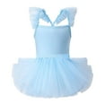 thumbnail image 2 of Girls Ballet Dress 2 Piece Set Toddler Dance Costume For Dances Leotard Tutu Outfit Wear Casual Girls Dresses Blue 110, 2 of 4
